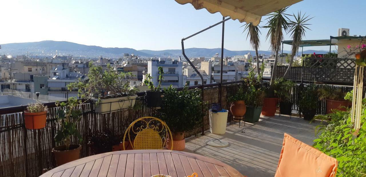 Penthouse Balcony Close To Acropolis Lägenhet Aten Exteriör bild
